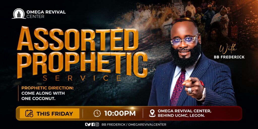 Assorted Prophetic Service event flyer